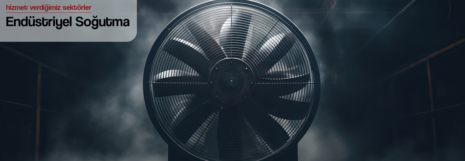 Large industrial fan, symbol of ventilation and flow.